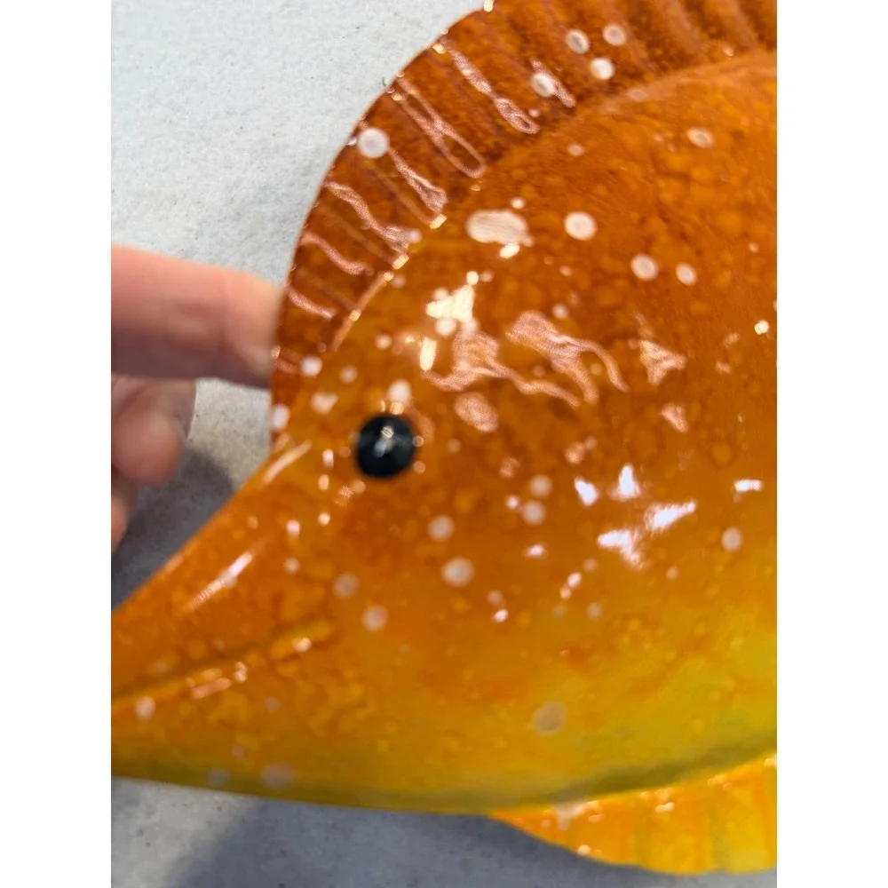 Set of 4 Colorful Metal Tropical Fish Wall Art 10.5in Coastal Nautical Decor